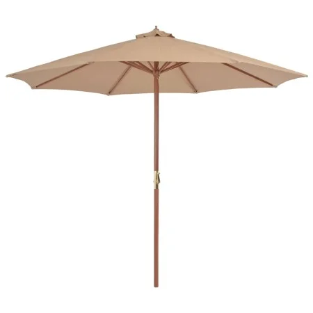 Garden umbrella with wooden pole 300 cm taupe by vidaXL, Umbrellas - Ref: Foro24-44496, Price: 97,43 €, Discount: %