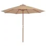 Gartenschirm mit Holzstange 300 cm taupe von vidaXL, Sonnenschirme - Ref: Foro24-44496, Preis: 99,87 €, Rabatt: %