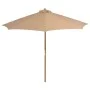 Gartenschirm mit Holzstange 300 cm taupe von vidaXL, Sonnenschirme - Ref: Foro24-44496, Preis: 99,87 €, Rabatt: %