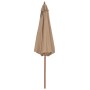 Sombrilla de jardín con palo de madera 300 cm gris topo de vidaXL, Sombrillas - Ref: Foro24-44496, Precio: 100,66 €, Descuent...