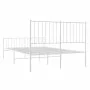 Metal bed frame with headboard and white footboard 120x190 cm by vidaXL, Beds and slatted bases - Ref: Foro24-350946, Price: ...