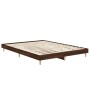 Oak brown engineered wood bed frame 135x190 cm by vidaXL, Beds and slatted bases - Ref: Foro24-832084, Price: 123,58 €, Disco...