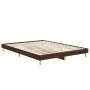 Oak brown engineered wood bed frame 135x190 cm by vidaXL, Beds and slatted bases - Ref: Foro24-832084, Price: 120,12 €, Disco...