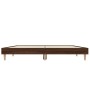 Oak brown engineered wood bed frame 135x190 cm by vidaXL, Beds and slatted bases - Ref: Foro24-832084, Price: 123,58 €, Disco...