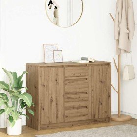 Aparador con cajones roble artesanal 100,5x35x76 cm Aparador con cajones roble artesanal 100,5x35x76 cm