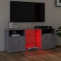 Mueble de TV con luces LED gris hormigón 120x30x50 cm de vidaXL, Muebles TV - Ref: Foro24-804305, Precio: 86,89 €, Descuento: %