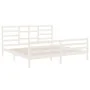 Weißer Massivholzbettrahmen 200x200 cm von vidaXL, Betten und Lattenroste - Ref: Foro24-3105881, Preis: 155,78 €, Rabatt: %