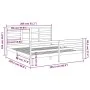 Weißer Massivholzbettrahmen 200x200 cm von vidaXL, Betten und Lattenroste - Ref: Foro24-3105881, Preis: 155,78 €, Rabatt: %