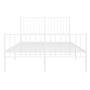 Bettgestell aus Metall mit Kopfteil und weißem Fußteil 120x200 cm von vidaXL, Betten und Lattenroste - Ref: Foro24-350947, Pr...