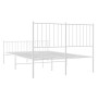 Metal bed frame with headboard and white footboard 120x200 cm by vidaXL, Beds and slatted bases - Ref: Foro24-350947, Price: ...