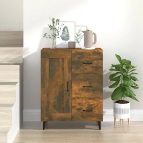 Aparador madera contrachapada color roble ahumado 69,5x34x90 cm de vidaXL, Aparadores - Ref: Foro24-817372, Precio: 70,30 €, ...