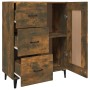 Aparador madera contrachapada color roble ahumado 69,5x34x90 cm de vidaXL, Aparadores - Ref: Foro24-817372, Precio: 70,95 €, ...