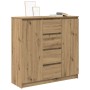 Aparador con cajones roble artesanal 100,5x35x98,5 cm
