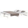 Sofá cama extraíble madera maciza de pino blanco 2x(90x190) cm de vidaXL, Camas y somieres - Ref: Foro24-823415, Precio: 126,...