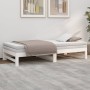 Abnehmbares Schlafsofa aus massivem weißem Kiefernholz, 2 x (90 x 190) cm von vidaXL, Betten und Lattenroste - Ref: Foro24-82...