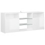 Mueble de TV con luces LED blanco brillante 120x30x50 cm de vidaXL, Muebles TV - Ref: Foro24-804307, Precio: 105,68 €, Descue...