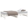 Sofá cama extraíble madera maciza de pino blanco 2x(90x190) cm de vidaXL, Camas y somieres - Ref: Foro24-823415, Precio: 126,...