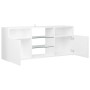 Mueble de TV con luces LED blanco brillante 120x30x50 cm de vidaXL, Muebles TV - Ref: Foro24-804307, Precio: 105,68 €, Descue...