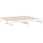 Sofá cama extraíble madera maciza de pino blanco 2x(90x190) cm de vidaXL, Camas y somieres - Ref: Foro24-823415, Precio: 126,...