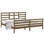 Honey brown solid pine wood bed frame 200x200 cm by vidaXL, Beds and slatted bases - Ref: Foro24-3105883, Price: 171,66 €, Di...