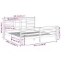 Honey brown solid pine wood bed frame 200x200 cm by vidaXL, Beds and slatted bases - Ref: Foro24-3105883, Price: 171,66 €, Di...