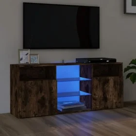 TV-Schrank mit LED-Leuchten, geräucherte Eiche, 120 x 30 x 50 cm von vidaXL, TV-Möbel - Ref: Foro24-815714, Preis: 96,47 €, R...