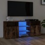 TV-Schrank mit LED-Leuchten, geräucherte Eiche, 120 x 30 x 50 cm von vidaXL, TV-Möbel - Ref: Foro24-815714, Preis: 92,95 €, R...