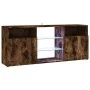 TV cabinet with LED lights smoked oak 120x30x50 cm by vidaXL, TV Furniture - Ref: Foro24-815714, Price: 100,54 €, Discount: %