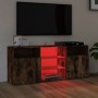 Mueble de TV con luces LED roble ahumado 120x30x50 cm de vidaXL, Muebles TV - Ref: Foro24-815714, Precio: 96,30 €, Descuento: %
