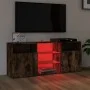 TV cabinet with LED lights smoked oak 120x30x50 cm by vidaXL, TV Furniture - Ref: Foro24-815714, Price: 100,54 €, Discount: %