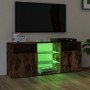 TV-Schrank mit LED-Leuchten, geräucherte Eiche, 120 x 30 x 50 cm von vidaXL, TV-Möbel - Ref: Foro24-815714, Preis: 92,95 €, R...