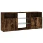 TV cabinet with LED lights smoked oak 120x30x50 cm by vidaXL, TV Furniture - Ref: Foro24-815714, Price: 100,54 €, Discount: %