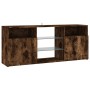 TV-Schrank mit LED-Leuchten, geräucherte Eiche, 120 x 30 x 50 cm von vidaXL, TV-Möbel - Ref: Foro24-815714, Preis: 92,95 €, R...