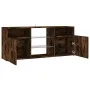 Mueble de TV con luces LED roble ahumado 120x30x50 cm de vidaXL, Muebles TV - Ref: Foro24-815714, Precio: 100,54 €, Descuento: %