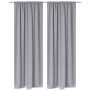 2 dark gray curtains with drawstrings, blackout 135 x 245 cm by vidaXL, Curtains and curtains - Ref: Foro24-130376, Price: 51...