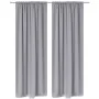 2 dark gray curtains with drawstrings, blackout 135 x 245 cm by vidaXL, Curtains and curtains - Ref: Foro24-130376, Price: 50...