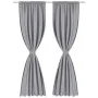2 dark gray curtains with drawstrings, blackout 135 x 245 cm by vidaXL, Curtains and curtains - Ref: Foro24-130376, Price: 50...