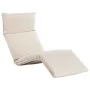 Folding sun lounger in cream white Oxford fabric by vidaXL, Loungers - Ref: Foro24-316050, Price: 138,35 €, Discount: %