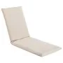 Folding sun lounger in cream white Oxford fabric by vidaXL, Loungers - Ref: Foro24-316050, Price: 138,35 €, Discount: %