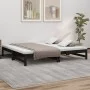 Removable sofa bed solid black pine wood 2x(90x190) cm by vidaXL, Beds and slatted bases - Ref: Foro24-823418, Price: 144,84 ...