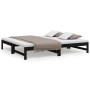 Abnehmbares Schlafsofa aus massivem schwarzem Kiefernholz, 2 x (90 x 190) cm von vidaXL, Betten und Lattenroste - Ref: Foro24...