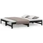 Removable sofa bed solid black pine wood 2x(90x190) cm by vidaXL, Beds and slatted bases - Ref: Foro24-823418, Price: 144,84 ...