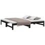 Removable sofa bed solid black pine wood 2x(90x190) cm by vidaXL, Beds and slatted bases - Ref: Foro24-823418, Price: 144,84 ...