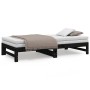 Abnehmbares Schlafsofa aus massivem schwarzem Kiefernholz, 2 x (90 x 190) cm von vidaXL, Betten und Lattenroste - Ref: Foro24...