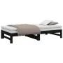 Removable sofa bed solid black pine wood 2x(90x190) cm by vidaXL, Beds and slatted bases - Ref: Foro24-823418, Price: 144,84 ...