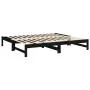 Removable sofa bed solid black pine wood 2x(90x190) cm by vidaXL, Beds and slatted bases - Ref: Foro24-823418, Price: 144,84 ...