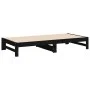Removable sofa bed solid black pine wood 2x(90x190) cm by vidaXL, Beds and slatted bases - Ref: Foro24-823418, Price: 144,84 ...