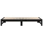 Abnehmbares Schlafsofa aus massivem schwarzem Kiefernholz, 2 x (90 x 190) cm von vidaXL, Betten und Lattenroste - Ref: Foro24...