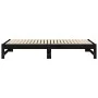 Removable sofa bed solid black pine wood 2x(90x190) cm by vidaXL, Beds and slatted bases - Ref: Foro24-823418, Price: 144,84 ...
