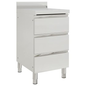 Commercial kitchen cabinet with 3 stainless steel drawers by vidaXL, Restoration - Ref: Foro24-151179, Price: 286,82 €, Disco...